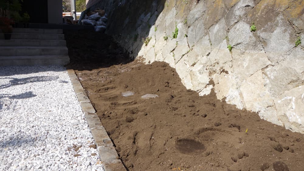 土入れ後の写真