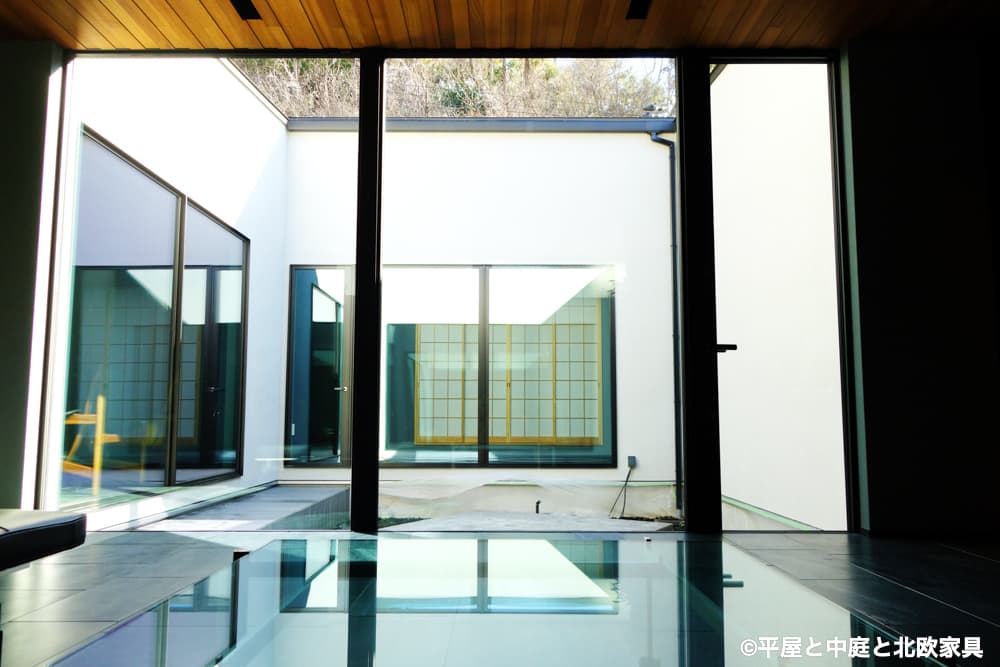 中庭のある平屋